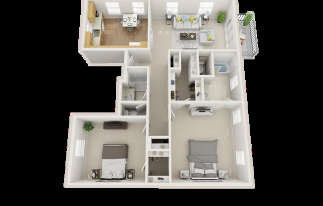 2 beds, 2 baths, 1,138 sqft, $1,595, Unit 13306