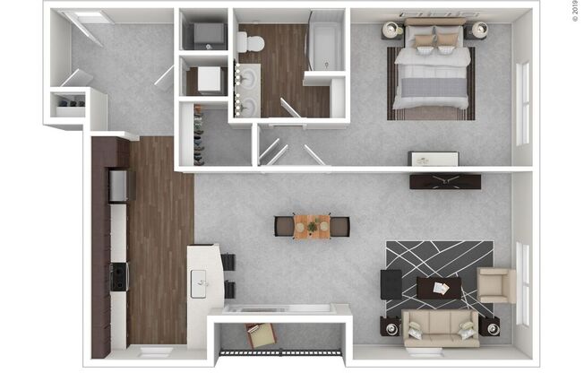 1 bed, 1 bath, 852 sqft, $1,480