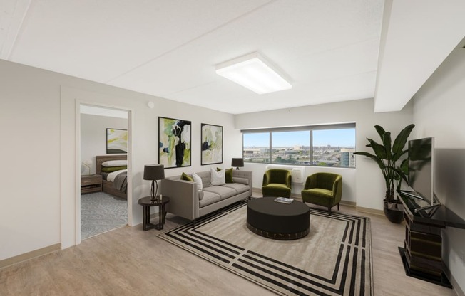 Living Room Interior at Aire MSP Apartments, Bloomington, MN