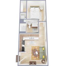 1 bed, 1 bath, 693 sqft, $1,949