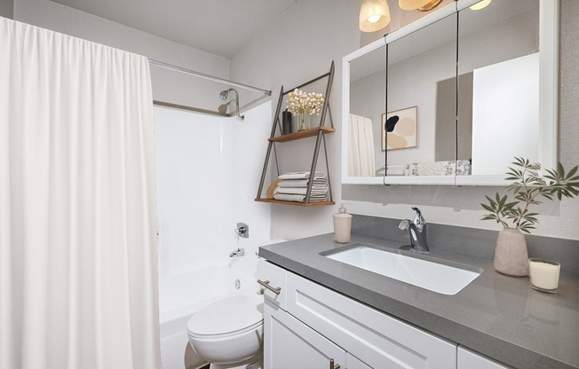 Staged bathroom