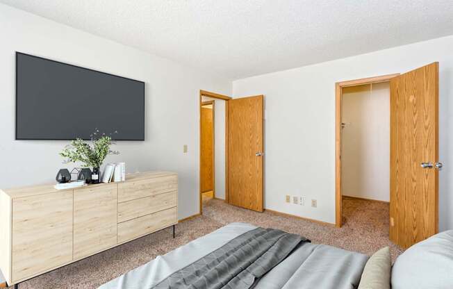 Bedroom with Plush Carpeting