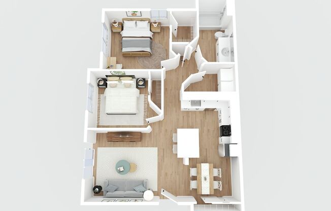 2 beds, 1 bath, 913 sqft, $1,900, Unit B-306