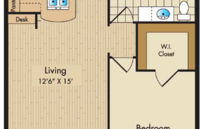 1 bed, 1 bath, 735 sqft, $1,360