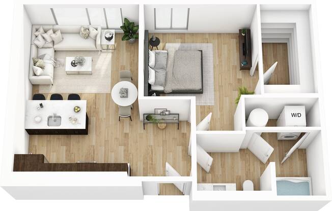 1 bed, 1 bath, 688 sqft, $1,437