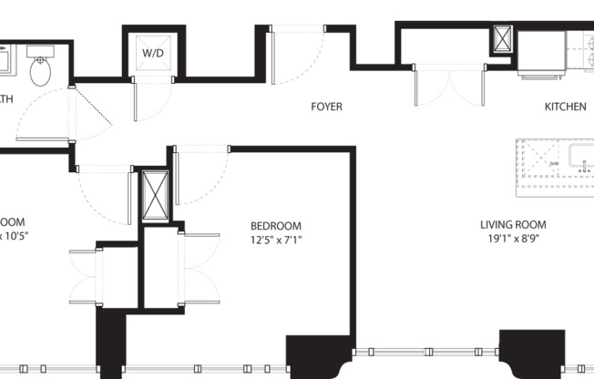 2 beds, 1 bath, 867 sqft, $7,035, Unit 11E