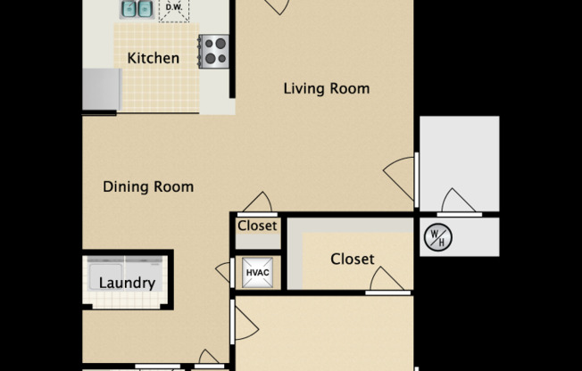 1 bed, 1 bath, 759 sqft, $1,525