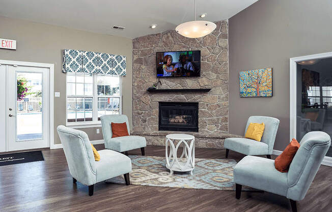 Clubhouse at apartment complex