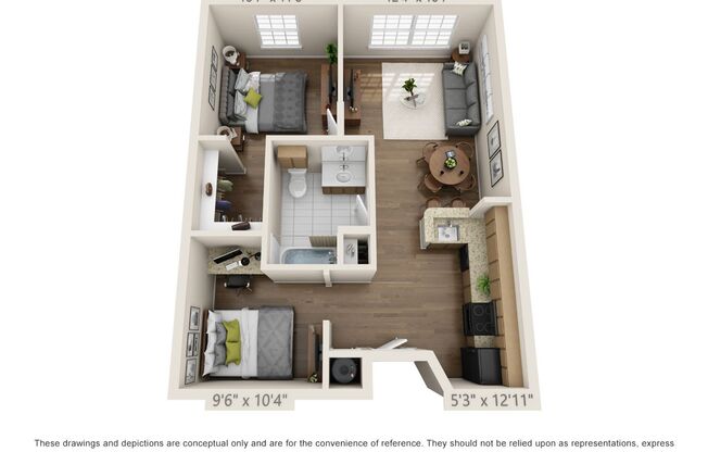 1 bed, 1 bath, 724 sqft, $2,150, Unit 302
