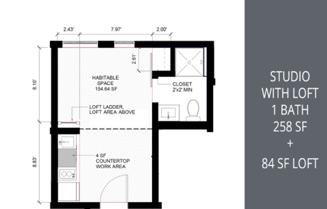 Studio, 1 bath, 352 sqft, $1,195, Unit 404 MFTE