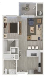 Studio, 1 bath, 578 sqft, $1,461