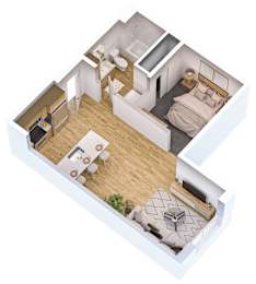 1 bed, 1 bath, 570 sqft, $1,665
