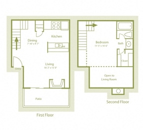 1 bed, 1 bath, 700 sqft, $1,076