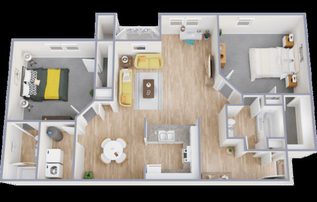 2 beds, 2 baths, 1,110 sqft, $1,456