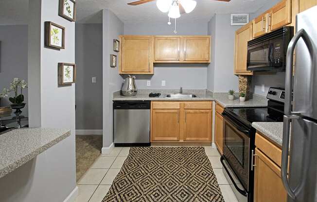 P2 Upgraded Model Kitchen with Stainless Steel Appliances, at Reserve Square, Cleveland, OH