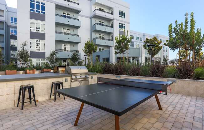 enjoy a game of ping pong on our patio