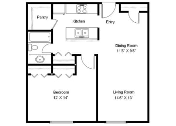 1 bed, 1 bath, 750 sqft, $993