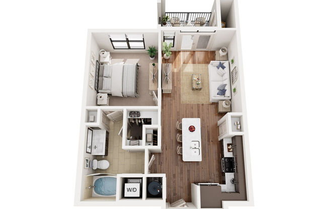 1 bed, 1 bath, 672 sqft, $1,283