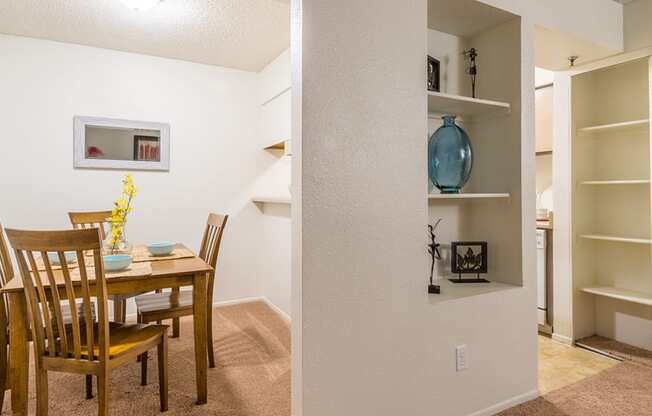 El Encanto with Dining area and nice decorative shelves