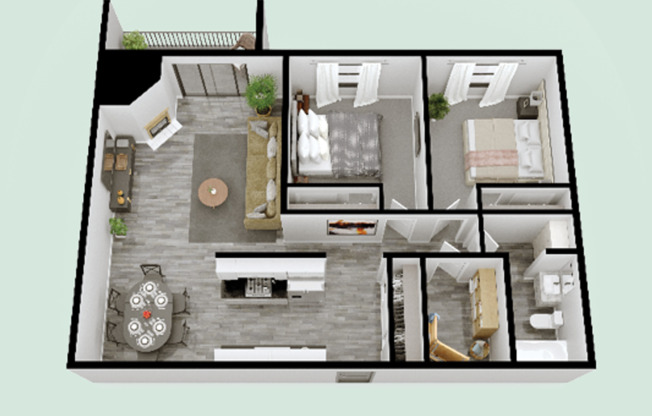 2 beds, 1 bath, 936 sqft, $1,445, Unit 4160-111