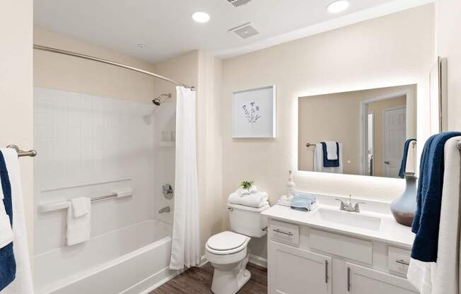 Well-lit bathrooms - Arrowhead Landing Apartments