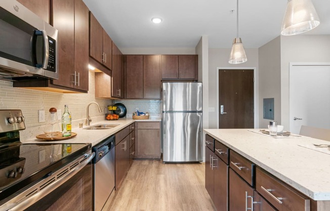 Modern Kitchen with Stainless Steel Appliances