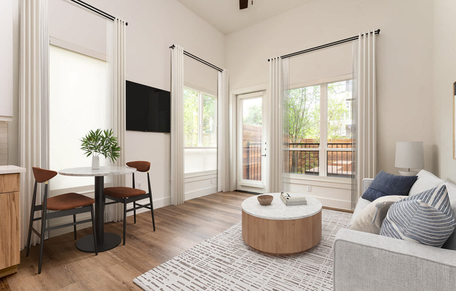 Living Room with Hard Surface Flooring