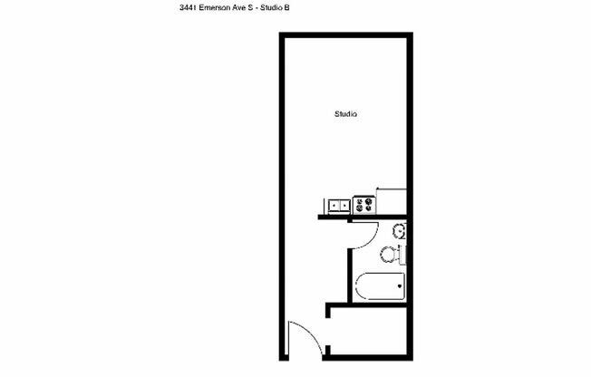 Studio, 1 bath, $900, Unit 306