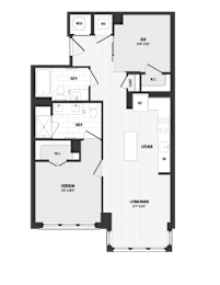 2 beds, 2 baths, 870 sqft, $2,594