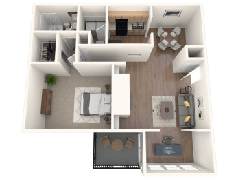 1 bed, 1 bath, 870 sqft, $1,291