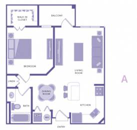 1 bed, 1 bath, 604 sqft, $1,299