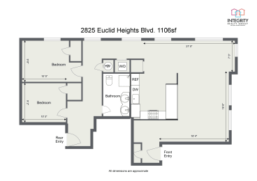 2 beds, 1 bath, 1,106 sqft, $1,435