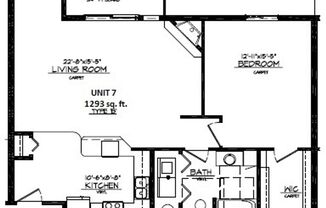 1 bed, 1 bath, 934 sqft, $1,280, Unit 219-07