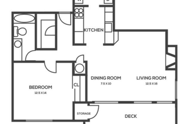 1 bed, 1 bath, 841 sqft, $2,445