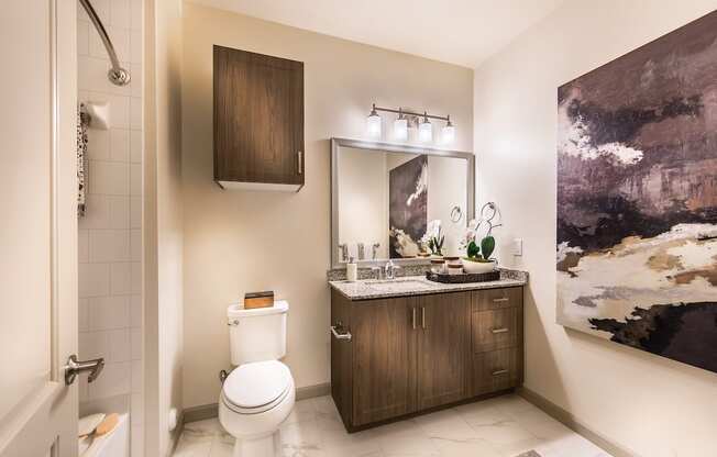 Furnished Bathroom at Andorra Apartments