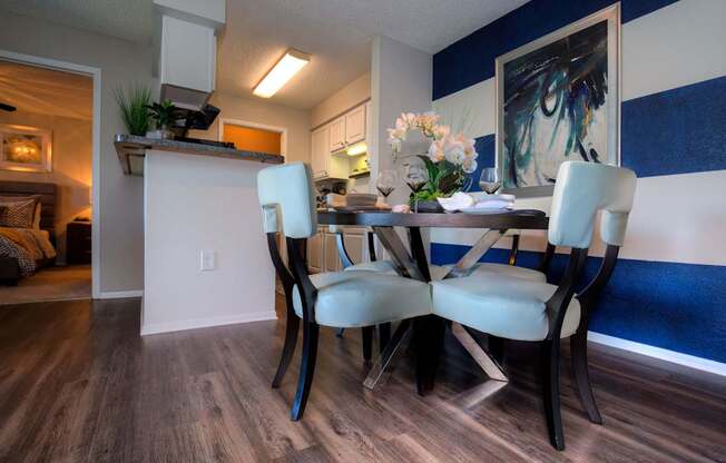 A separate dining area in each apartment home offers a place for family dinners or casual dining with friends.