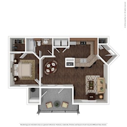 1 bed, 1 bath, 791 sqft, $1,087