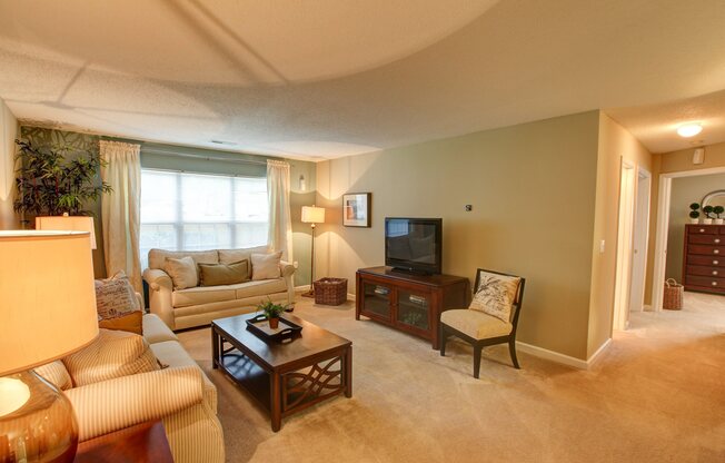 Living Room at Trellis Pointe Apartments in Holly Springs, NC