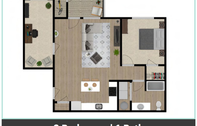 2 beds, 1 bath, 925 sqft, $1,650, Unit E306