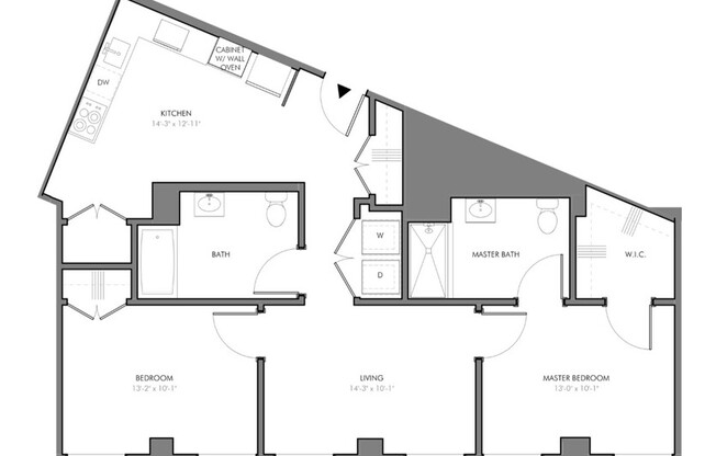 2 beds, 2 baths, 948 sqft, $2,675, Unit 706