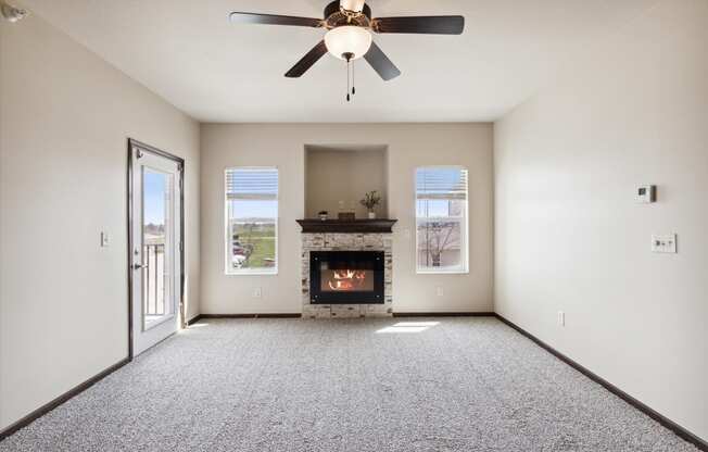 Living Room with Fireplace