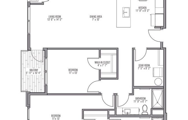 2 beds, 2 baths, 1,269 sqft, $2,190, Unit 304