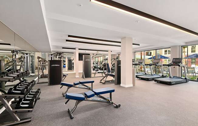 Professional Fitness Center at The Huntington Luxury Apartments in Duarte CA