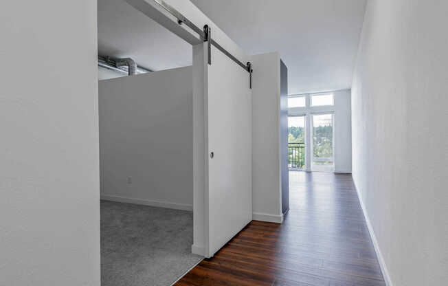 Interiors with Barn Doors and Hard Surface Flooring