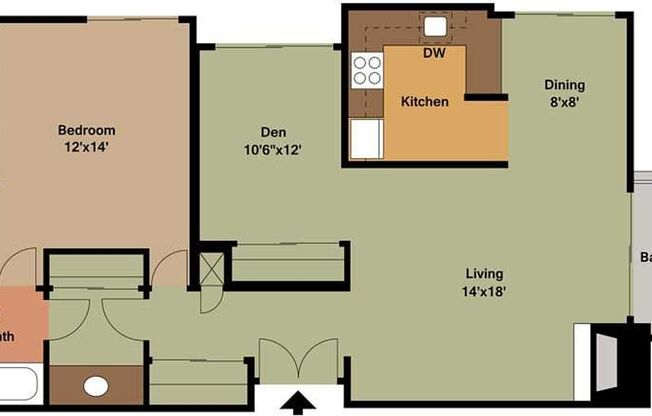 2 beds, 1 bath, 923 sqft, $1,855, Unit 140126