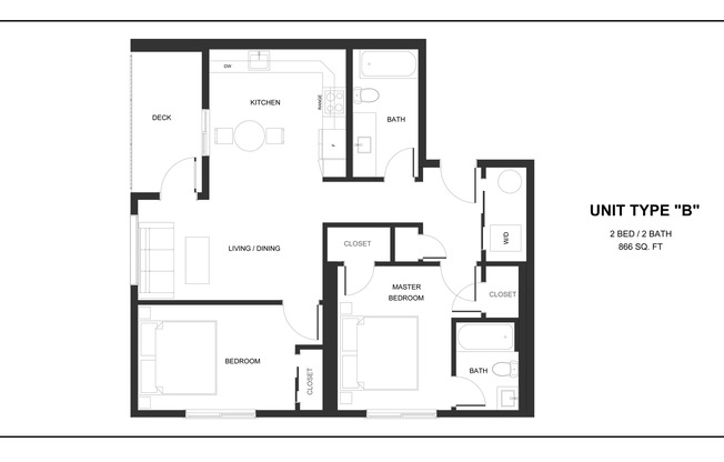 2 beds, 2 baths, 866 sqft, $1,795, Unit 30-103