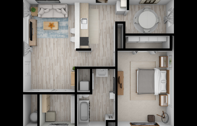 1 bed, 1 bath, 555 sqft, $839, Unit 406B