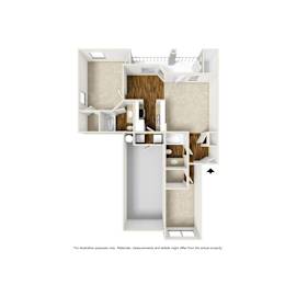 2 beds, 2 baths, 962 sqft, $1,823