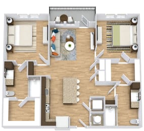 2 beds, 2 baths, 1,058 sqft, $2,179
