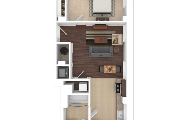 1 bed, 1 bath, 552 sqft, $2,145, Unit H-G14